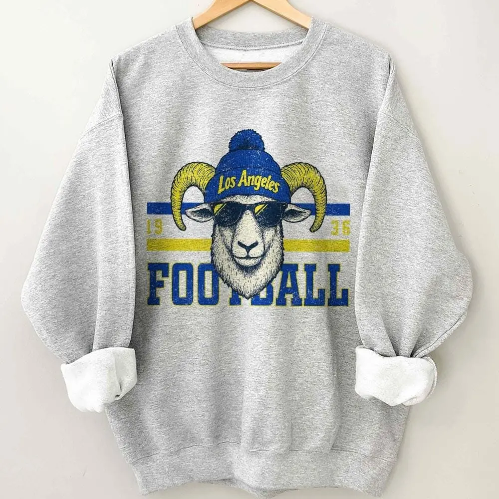 Los Angeles Football Vintage Shirt, Ram Sports Fan Apparel, Trendy Game Day Gift Unisex Football Sweatshirt