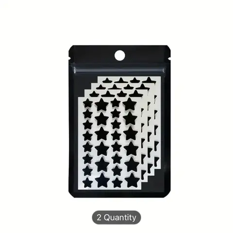 112/224Pcs Black Star Shaped Acne Cover Patch Face Cover Up Sticker Pimple Covering Patch