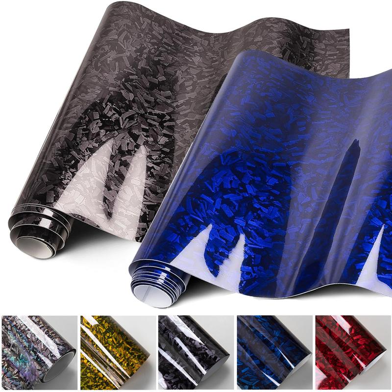 7D Forged Carbon Fiber Vinyl Wrap Roll 1ft x 5ft, 8yr Glossy Car Wrap Film Featuring Bubble Free Air Release Technology, for Car Moto ATV UTV DIY Interior Exterior