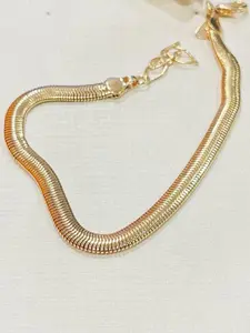 Hunterdon Herringbone Bracelet: Liquid Gold Effect, Sleek Modern Luxury