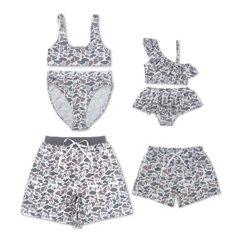 Grey Camo Swimwear (All Genders and Sizes)