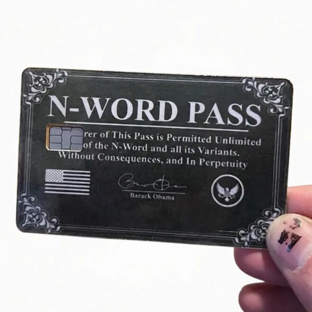 N-Word Pass Debit Card Skin Sticker 2 Pack Funny Vinyl Cover