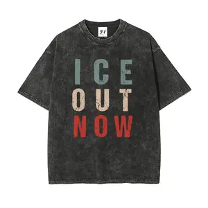 ICE OUT NOW No one is illegal Anti ICE Shirt S~5XL Oversize Unisex Washed T-Shirt for Women and Men's Unisex Fit Batik Cotton Oversize Streetwear Menswear  Super Soft Pre-Shrunk
