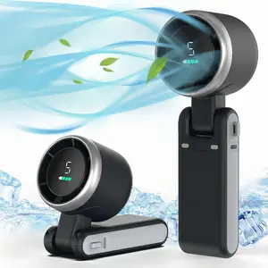 Portable Handheld Turbo Fan, 5 Gear Wind, Battery Operated, Up to 12 Working Hours, 3 IN 1 Hand Fan with Air Turbo Tech Cooling Fan for Outdoor Activities, Travel, Working