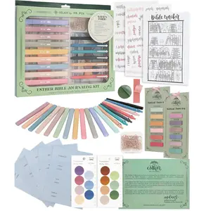 Mr. Pen Esther Loaded Bible Journaling Kit – 12 Dual-Tip Highlighters, 6 Cross Gel Pens, Vellum Bible Tabs, Sticky Notes, Sticker Sheets, Fineliner, Paperclips & Bible Study Guide – Bible Study Gift Set