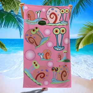 Spongebob Squarepants Beach Towel, Pool Towels, Cartoon Print Quick-Dry Bath Towel, Super Absorbent Microfiber, Ideal Gift for Pool Party, Yoga, Summer Outdoor
