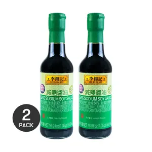 LEE KUM KEE Low Sodium Soy Sauce 500ml - Hong Kong Premium Light Soy Sauce - 2 Pack
