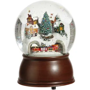 6.5-inch Musical House and Moving  Glitter Globe