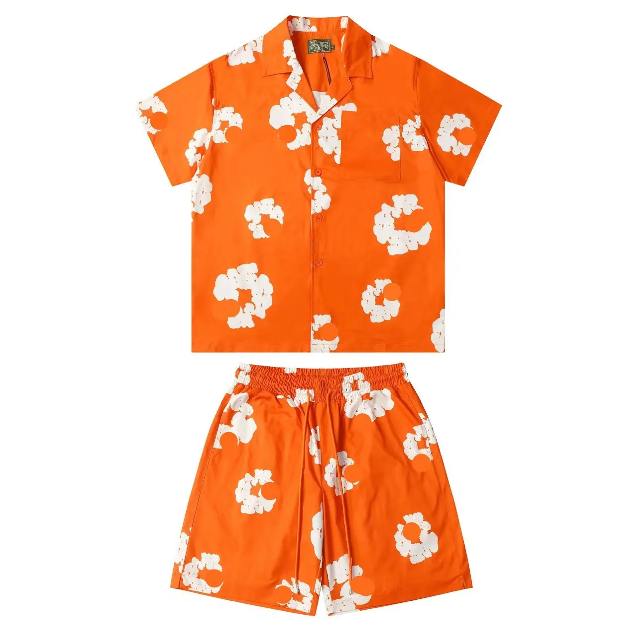 Shirt Set Orange [White Wreath]