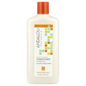 Andalou Naturals Conditioner, Moisture Rich, Argan Oil & Shea, For Soft, Smooth Sheen, 11.5 fl oz (340 ml)