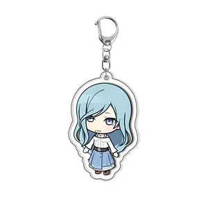 PJSK Kawaii Cute Anime Characters Acrylic Keychain Ornaments Girls Cartoon Backpack Charm Keyring Jewelry Accessories Gifts Toys