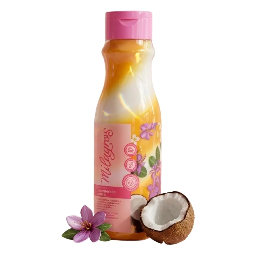 Milagros Tratamiento Emergencia Capilar Hair Emergency Hair Mask 500ml Vegan Haircare Comfort and Repair Aloe Moisturizer
