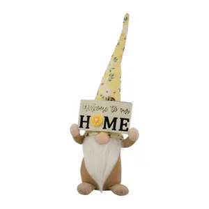 Northlight Spring Sunflower Hat Gnome with HomeSign