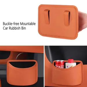 Universal Car Hanging Trash Can, Durable Foldable Door Storage Box, Lightweight Vehicle Organizer, Daily Use Car Accessories, Trash Can For Car