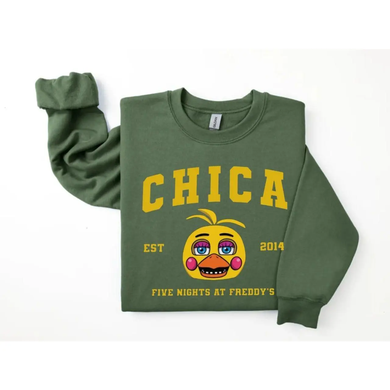 CHICA Est. 2014 Sweatshirt, Five Nights at Freddy's Shirt, Villain Five Nights at Freddys Vintage Halloween 2025 Shirt, Horror Nights, Retro Horror Nights