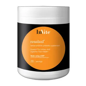 InVite Renalaid Herbal Probiotic Prebiotic Supplement for Urinary & Digestive Health 30 Servings Made Using cGMP