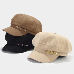 Women's Classic Beret Hat Newsboy Cap Soft Wool Vintage Style Fashion Headwear for All Seasons
