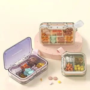 Medicine Storage Box, 1 Count Portable Pill Organizer, Pill Storage Case, Pill Box for Home Office Travel, Home Organizer