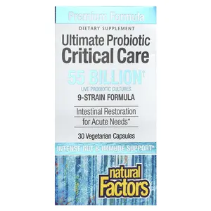 Natural Factors Ultimate Probiotic, Critical Care, 55 Billion CFU, 30 Vegetarian Capsules