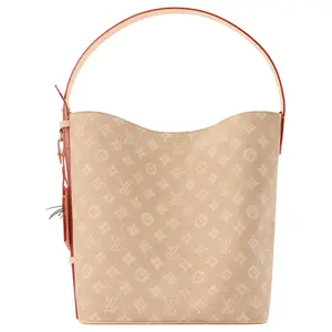 Louis Vuitton x Grace Coddington Catogram Meowgram Coated Canvas Shoulder Handbag for Women, Large, Beige
