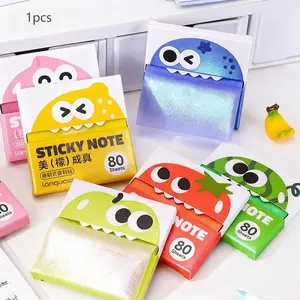 Random Color Pearl Sticky Note, 105pcs/set Clear Sticky Note, Pull Out Sticky Note Pad, Sticky Labels, DIY Sticker, Adhesive Tabs, Office Stationery & Supplies for School & Office