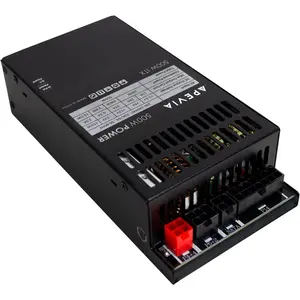 ITX-PFC500W Mini ITX/Flex ATX / 1U 500W Fully Modular Power , Full Range  PFC 90-264V, AC for POS AIO System Desktop Gaming Server Small Form Factor (Flex ITX)  PSU
