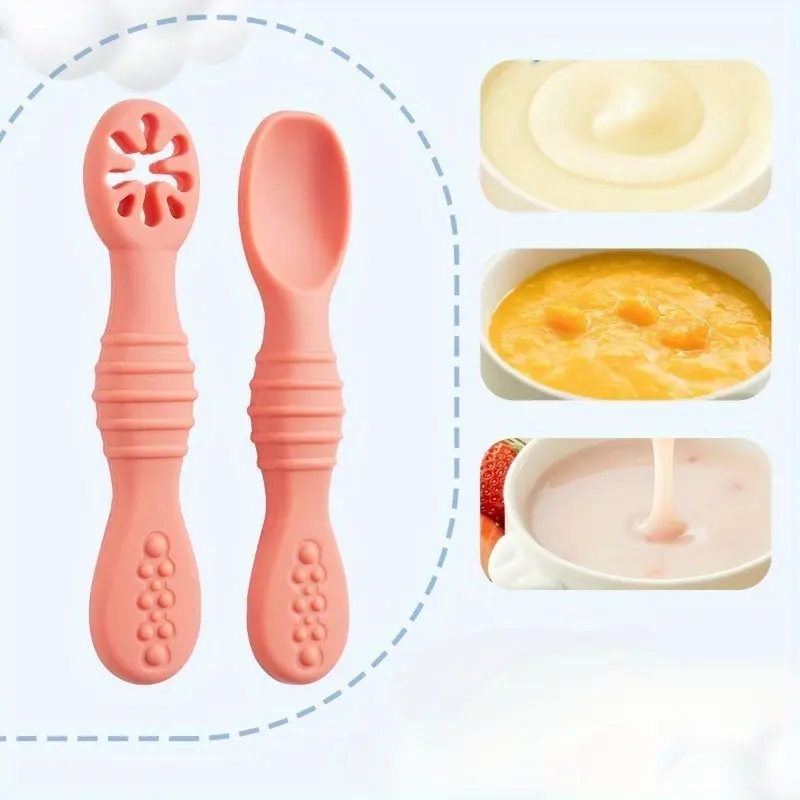 2pcs Food Grade Food Supplement Spoon, Feeding Spoon Tableware