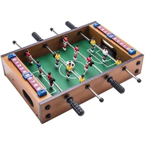Table Foosball, Mini Football Table Soccer Tabletops Wood Football Table Top with Footballs, Game Accessories for Adults Family Night Parties Entertainment