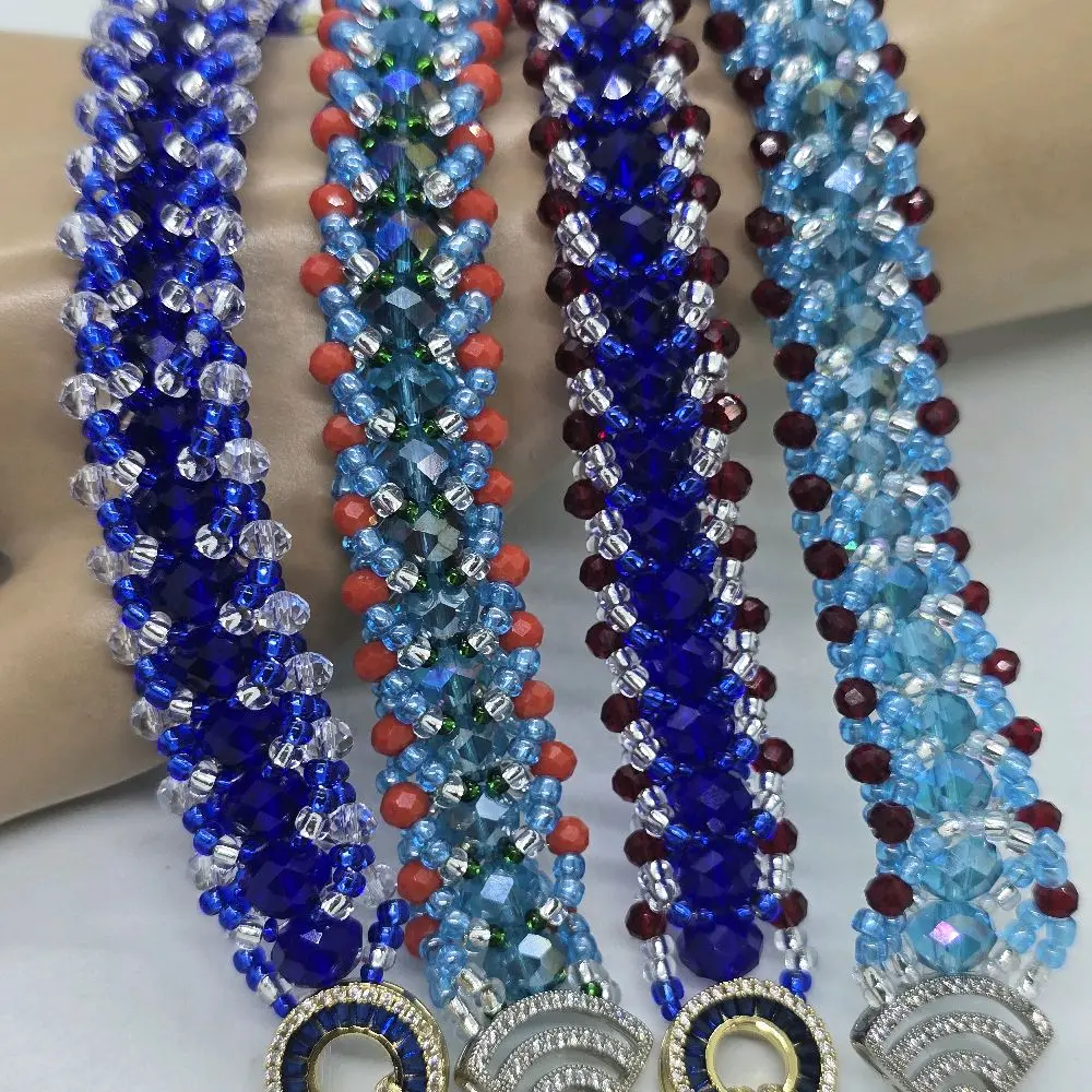 Orisha Yemaya Beaded Bracelets - Pulseras camino de Orisha Yemaya with Colorful Beads and Unique Designs