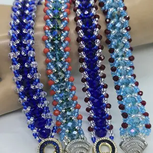 Orisha Yemaya Beaded Bracelets - Pulseras camino de Orisha Yemaya with Colorful Beads and Unique Designs