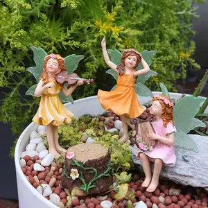 3pcs Fluorescent Fairy Resin Plugs, Dancing Fairies, Perfect Holiday Music Party Decorations, Garden Planter Landscape Statues, Decoration Items