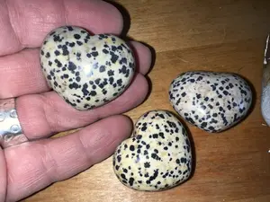 Dalmatian Jasper Hearts 35-40mm