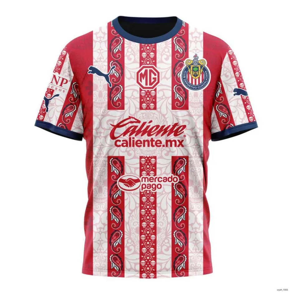 Personalized 2026-2027 Chivas Guadalajara Home Día de Muertos Shirt, Custom Name & Number Mexico Soccer Jersey for Men & Women