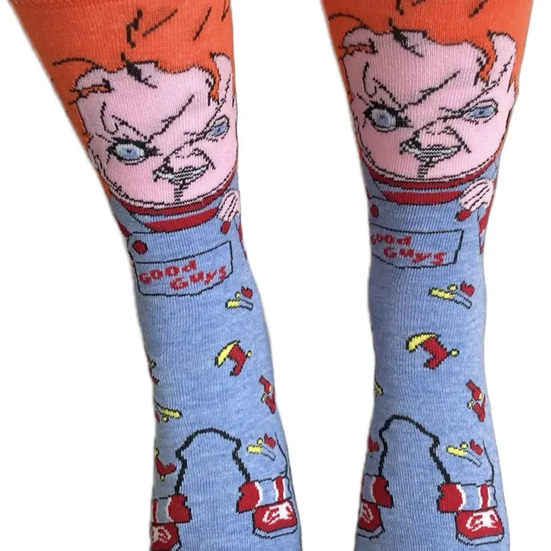 Character Socks Chucky Freddy Krueger Michael Myers and More Good Guys Design Fun Halloween Themed Crew Socks