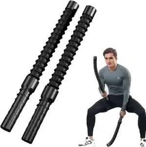Cordless Battling Rope - Strength & Cardio Trainer for Home Gym - Quiet Portable Steel Handle Construction - Premium Material - Ideal for Fitness Enthusiasts Workout Equipment Training Equipment