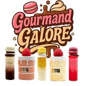 Gourmand Galore Arabiyat Sugar Strawberry Tres Leches,Berries Cream,Sugar Vanilla Cream,Caramel Chocolate,Coconut Chiffon Eau DE Parfum 3.4FL.OZ For Women And Men