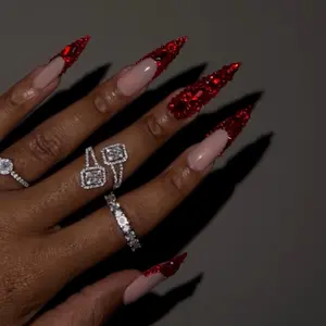 Red Ruby Press On Nails