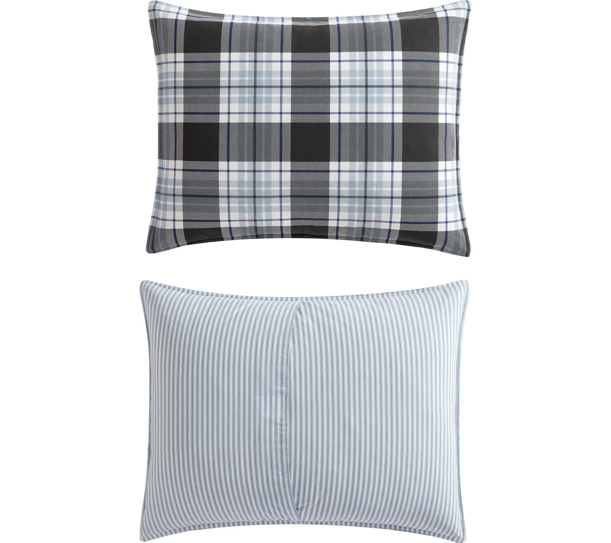 Eddie Bauer Lew is Plaid Navy C otton Full/Quee n Comforter Set