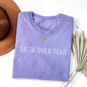 Christian Shirt, Faith Over Fear, Faith Clothing, Jesus Shirt, Retro Christian