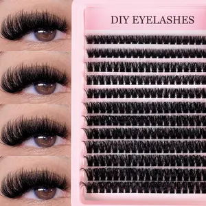 80D False Eyelashes, Single Cluster D Curl, Multiple Lengths, Odorless, Easy to Apply, Perfect for Home Makeup, Party Favors