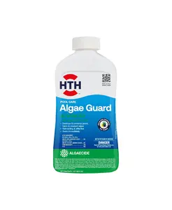 HTH 67084 Pool Care Algae Guard Advanced, All Algae Eliminator for Swimming Pools - Fast-Acting, Destroys & Prevents Green, Black & Mustard Algae, Keeps Pool Water Crystal Clear, 32 fl oz