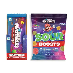 Feastables by MrBeast - TikTok Exclusive Super Mario Galaxy Bundle - Limited Edition for The Super Mario Galaxy Movie - Crunchy Chocolate Bar, Sour Gummy Candy, Adults & Kids, Candy, Cocoa, Fairtrade Certified, Kosher, Gifting or Snacking