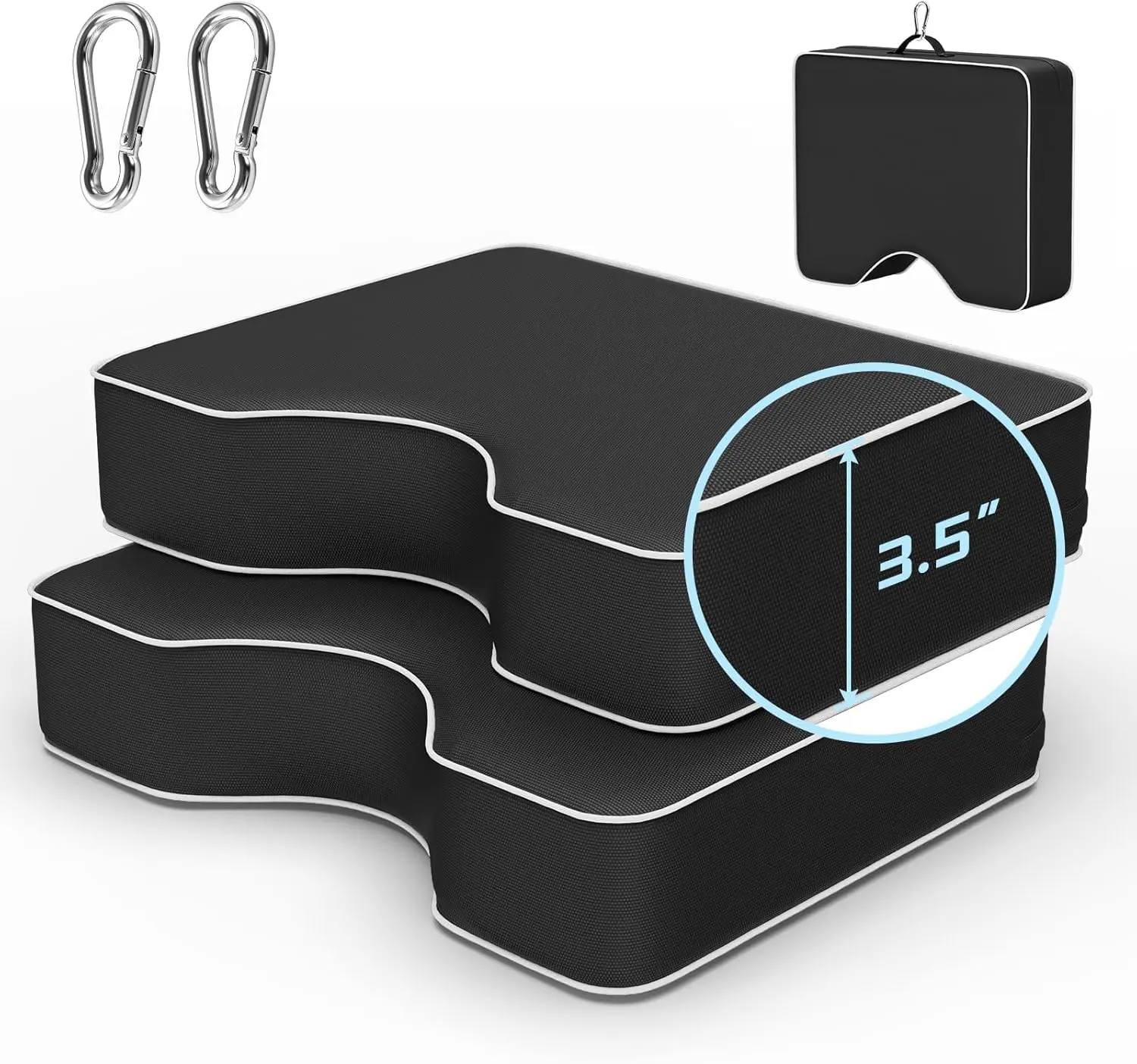 Stadium Seat Cushions Waterproof, Extra Thick 3.5" Portable Bleacher Seat Cushions, Indoor Outdoor Cushion for Sports Events