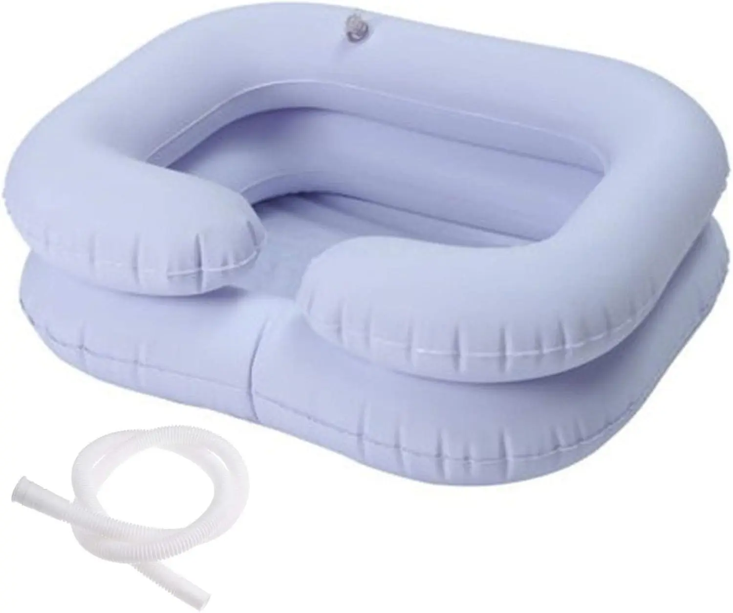 Inflatable Hair Washing Basin, Inflatable Shampoo Basin for Bedside, Portable Shampoo Bowl for Elderly, Disabled, Pregnant, Injured, Bedridden, Handicapped, Wash Hair in Bed(White)