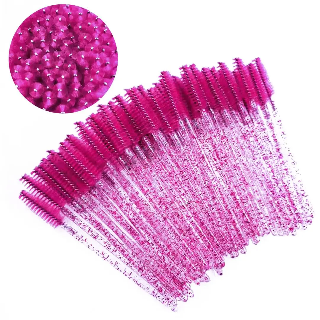100PCS Disposable Mascara Wands, Eyebrow Spoolie Brushes for Eyelash Extensions, Lash Serum and Makeup Application, Beauty Tools