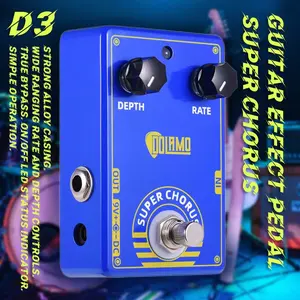 Ahajii Dolamo D3 Guitar Super Chorus Effect Pedal, 9v Powered, Ideal for Practice, Stage Performance, Band Shows, Rock Style, Metal Case