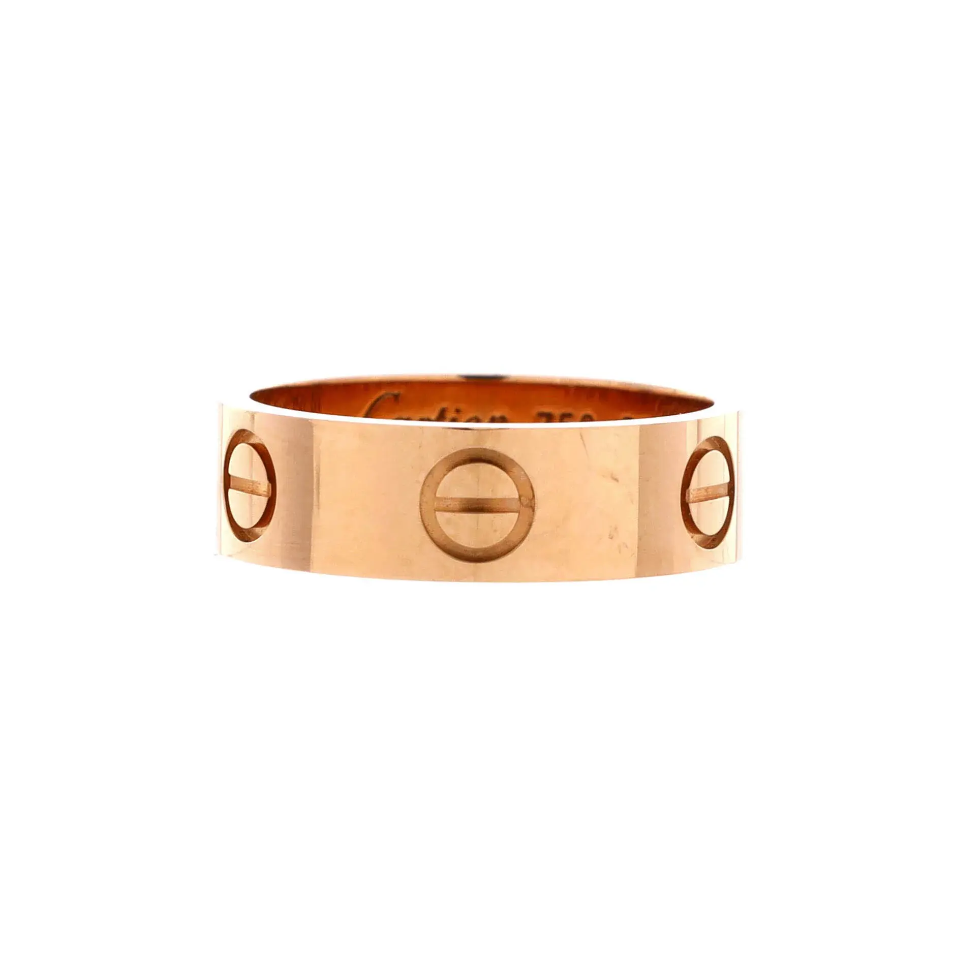Pre-owned Cartier Love Band Ring 18K Rose Gold by Rebag