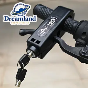 Heavy-Duty Anti-Theft Bike & Motorcycle Handle Lock - Motorcycle-style design with Mechanical Knob Dial, Cut-Resistant, Compatible with Bicycle and Motorcycle Handlebars - Secure Cycling and Motorcycle Security Lock, Bike Lock, Sleek Glossy Finish