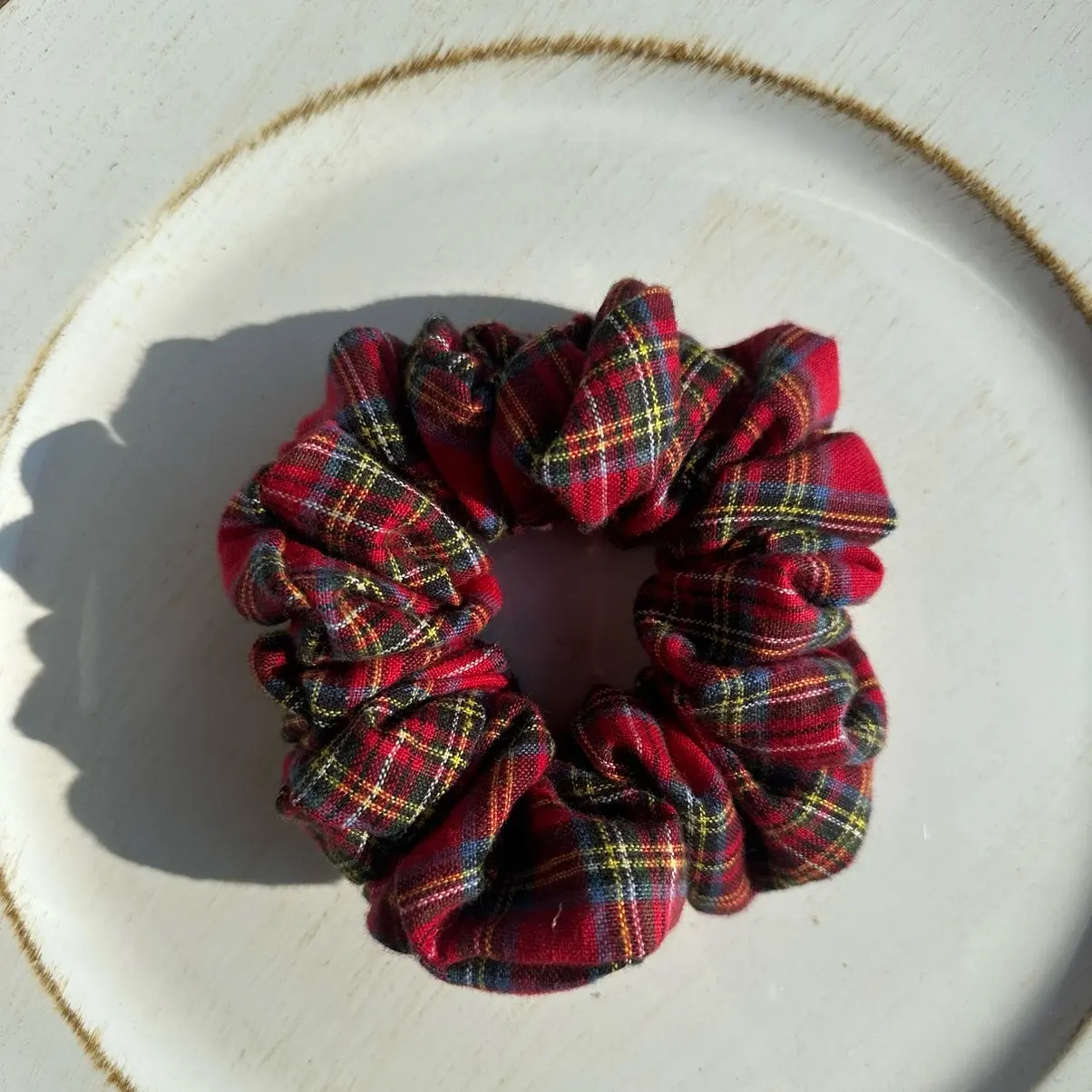 Plaid Fall Scrunchies/Tartan Hair Accessory/Comfy Hair Accessory/Thin Thick Hair Ties scrunchie shop
