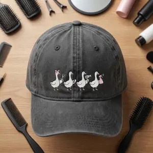 Goose Hairstylist Icons Embroidered Baseball Hat - Hairstylist Icons Embroidered Cap Merch - Healthcare Merch Gift - Casual Wear Washable Material Versatile for Everyday Use -  Gifts - Hospital Crew Style, Nurse Graduation Gift - Medical Assistant
